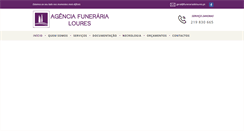 Desktop Screenshot of funerariadeloures.pt